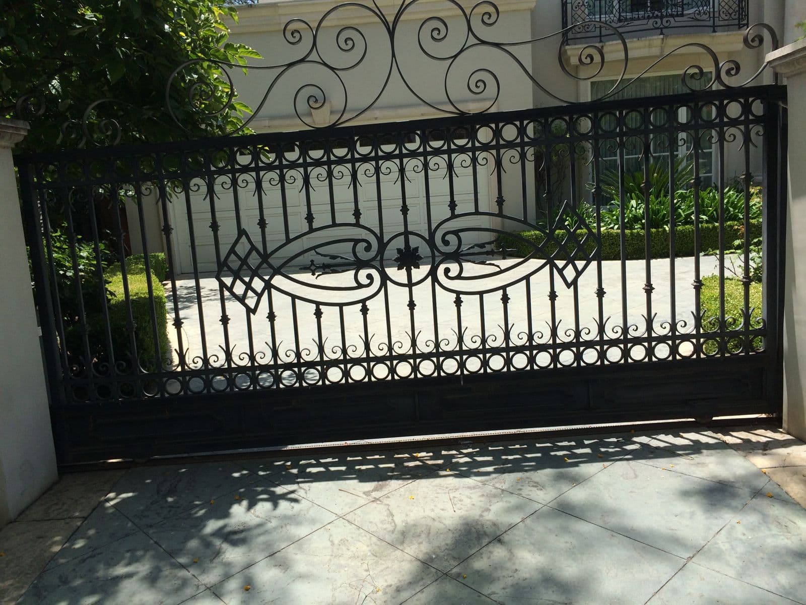 Decorative wrought iron scrollwork fencing in the Los Angeles area