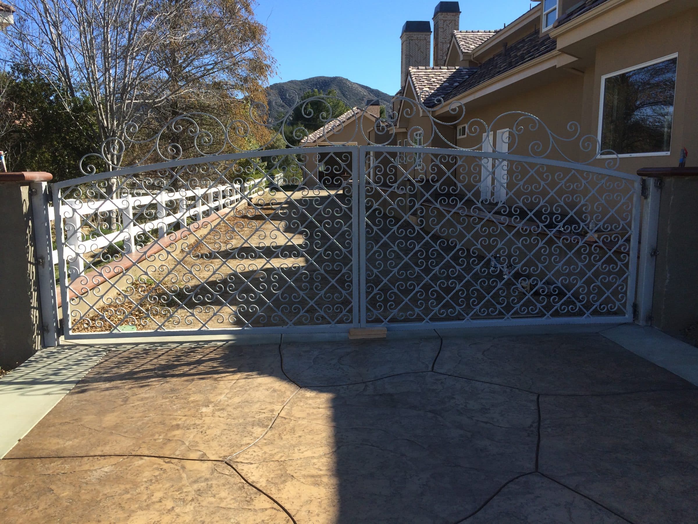Iron ranch fencing and gate installed in Simi Valley