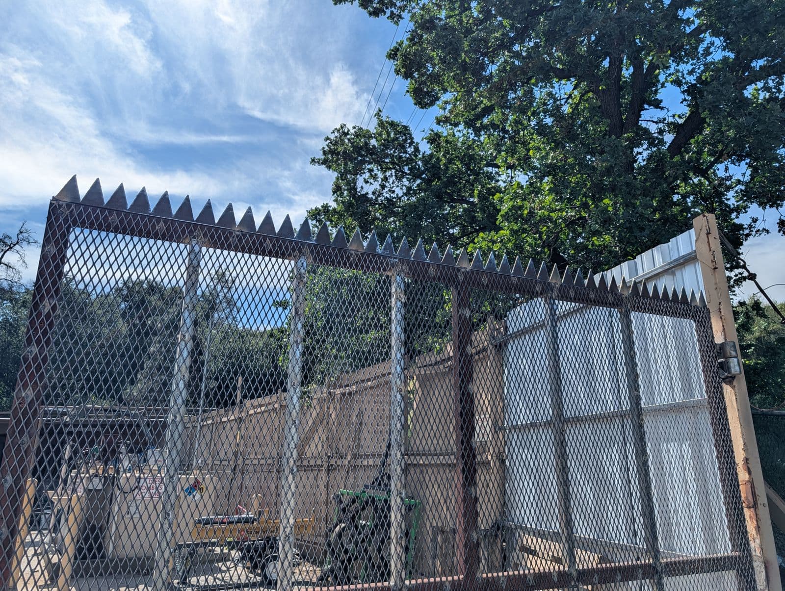 Commercial security fence with spike top